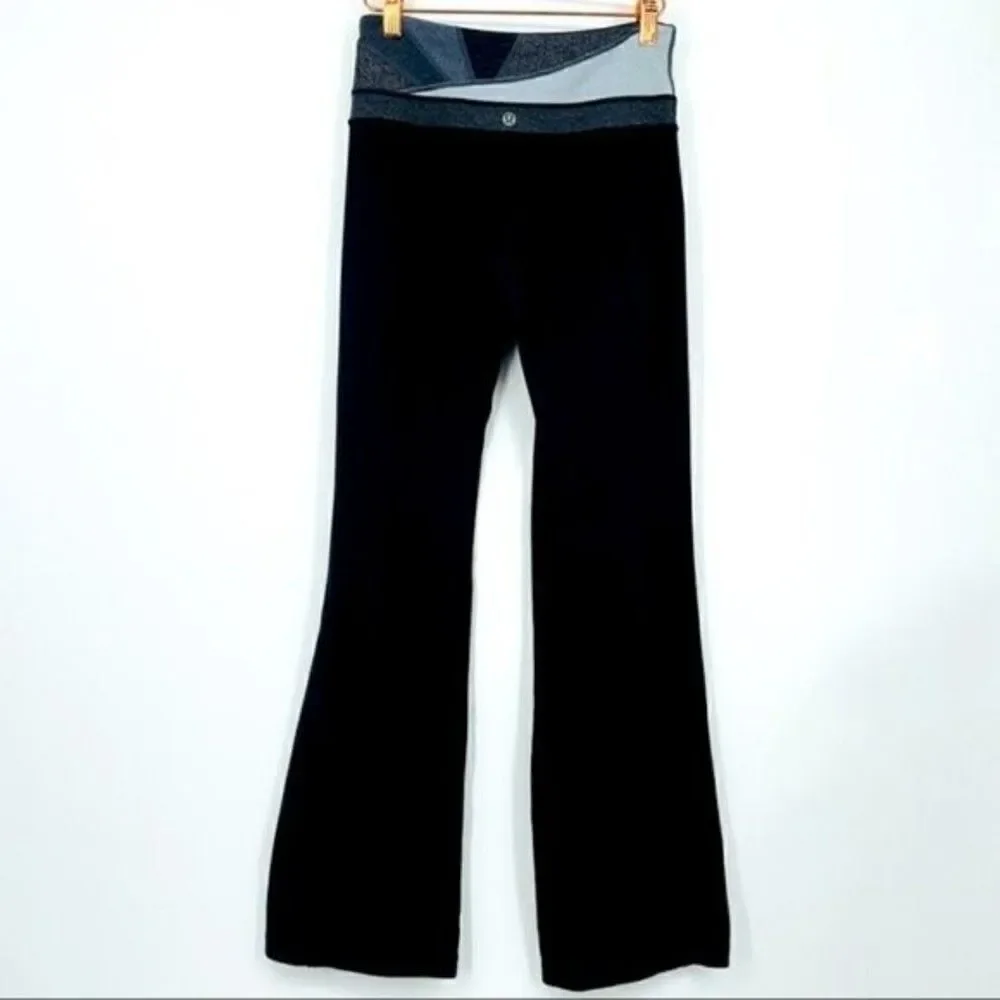 Lululemon Astro Groove leggings black blue gray 4 BoxB full length